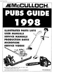 1 neighbor ran saw dry, tank got hot and melted at the fill spout and the cap won't seal now. Mcculloch Guide To Parts Lists Manuals And Other Publications Manualzz