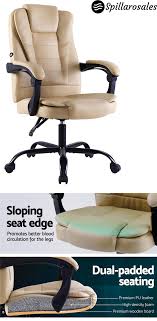 artiss massage office chair gaming chair recliner computer chairs khaki only aud 036 161 70 a 2 zone mass office chair computer chair massage office chair