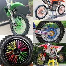 17 21 Skin Coat Spoke Wraps Covers For Dirt Bike Mx Motocross Supermoto Yamaha