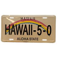 Hawaii 5 0 Licence Plate Hawai