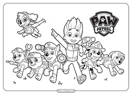 Puppy, dog, wolf, kitten, unicorn, coloring pages for kids, my little pony. Printable Paw Patrol Friends Pdf Coloring Pages