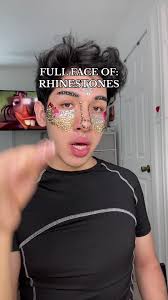 FULL FACE OF RHINESTONES YAS🫦🫦🫦 #fullfaceofmakeup #rhinestones #makeup  #makeupchallenge