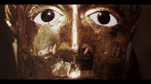 A disproportionately large head, repurposed from an ancient roman statue of a child. The Reliquary Of Sainte Foy The Pilgrim S Guide