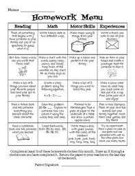 First Grade Monthly Homework Menu Math By First Grade Workshop Teachers Pay Teachers Preschool Online Learning Homework Menu Homeschool Kindergarten