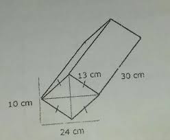 To Perhatikan Gambar Berikut Volume Prisma Belah Ketupat Tersebut Adalah Brainly Co Id
