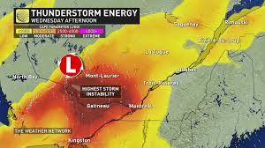 Au plus fort de la tempête, pas loin de 35 000 clients d'hydro. Potentiel De Tornade Au Quebec En Plus D Une Veille D Orages Violents Sur Plusieurs Regions Du Quebec Nouvelles Ayoye Monde