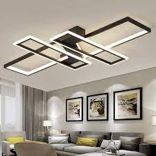 3 Colors Changeable Dimmable Square Rings Ceiling Lights For Living Room Bedroom Home Modern L Living Room Lighting Ceiling Lights Modern Living Room Lighting