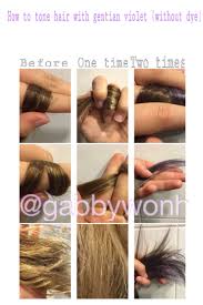 How To Tone Your Hair With Gentian Violet No Hair Dye Go To Your Pharmacy And Pick Up Gentian Violet 1 2 Amazo Best Diy Hair Mask Diy Hair Mask Hair Mask