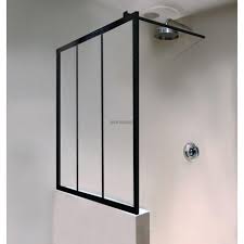 Paroi De Douche Philly Ambiance Loft Ei Pw4 16010 Npe Noir Verre Clair Clean Ref 1406000851 La Centrale Pro