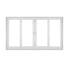 This door has a woodgrain surface with a modified cove and bead sticking profile. Simonton White 4 Panel French Rail Sliding Patio Door With Prosolar Lowe Glass Custom Interior Hardware Frd 14480whl2arfs The Home Depot Sliding Patio Doors Patio Doors Exterior Doors With Glass