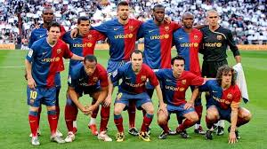 Todas las competencias primera división de españa uefa champions league copa del rey super copa uefa club friendly uefa europa league supercopa española international. F C Barcelona Barcelona Espana Temporada 2008 09 Abidal Alves Pique Toure Yaya Eto O Y Victor Valdes Messi Henry Barcelona Soccer Field Soccer