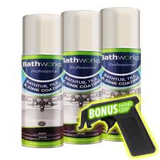 Some companies shy away from refinishing a fiberglass tub because the weakness of the material may cause the new coating to. Bathworks 16 5 Oz Tub And Tile Refinishing Kit 3 Spray Cans Bone Bsp 003 The Home Depot