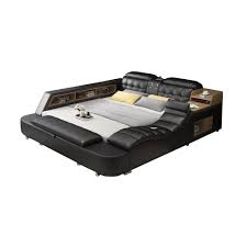 Ein bett von 160 cm kann auch von einer person genutzt werden, die auf viel platz aus ist. Bestes Angebot 3 Off Echtes Leder Multifunktionale Massage Bett Rahmen Nordic Camas Ultimative Bett Led Licht Bluetooth Lautsprecher Sicher Tur Zu Tur