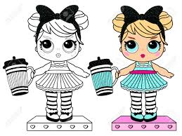 Little girls are such dreamers. Coloring Page Book For Little Girl Girlish Doll Surprise Style Royalty Free Cliparts Vectors And Stock Illustration Image 122777942