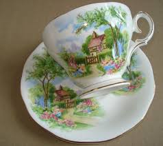 Queen anne bone china 2 tea cups, 2 tea saucers, 2 tea plates queens silver jubilee 1952/77 plus 6 small glasses queens coronation 2nd june 1953. Queen Anne Fine Bone China England Tudor Cottage Teacup And Saucer On Popscreen