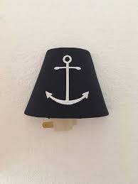 White Anchor Night Light Shade Baby Boy Navy White Nautical Night Light Nautical Nurser Baby Boy Nursery Nautical Nautical Nursery Boy Baby Girl Nursery Diy