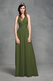 Chiffon Halter Bridesmaid Dress With Tulle Bow David S Bridal Olive Bridesmaid Dresses Green Bridesmaid Dresses Olive Green Bridesmaid Dresses