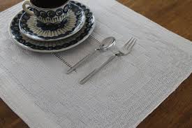 Handgewebte Platzset Leinen 37 X 45 Cm Cream White Grey Table Napkin Hand Woven Christmas Table Runner Gift Woven Country House Fabric Natural Grey Table Christmas Table Runner Gifts For Runners