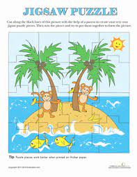 Children love to put together puzzles. Printable Jigsaw Puzzle Worksheet Education Com