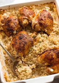 Oven Baked Chicken And Rice Recipe Recipetin Eats Oven Baked Chicken Garlic Butter Rice