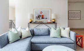 Blue Sectional With Light Blue Ottoman Coffee Table Contemporary Den Library Office You might discovered one other blue tufted ottoman coffee table better design ideas.