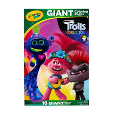 Dreamworks trolls jumbo coloring and activity book. Crayola Giant Coloring Pages Trolls 2 Target
