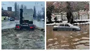По данным гсчс, в суворовском, малиновском и киевском районах одессы затопило 38 частных домов. Odessu Zatopilo Dozhdem I Tayushim Snegom Eto Vyzvalo Transportnyj Kollaps Video Novosti Odessy