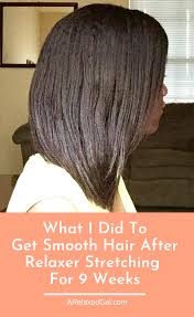 Achieving Smooth Hair After Relaxer Stretching For 9 Weeks In 2020 Long Relaxed Hair Relaxed Hair Regimen Smooth Hair