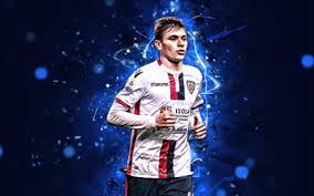 Join us in the forum. Download Wallpapers Nicolo Barella Close Up Cagliari Fc Italian Footballers Serie A Barella Fan Art Italy Football Cagliari Calcio Neon Lights For Desktop Free Pictures For Desktop Free