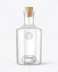 Dry Gin Bottle With Cork Mockup In Bottle Mockups On Yellow Images Object Mockups Gin Bottles Dry Gin Wine Bottle Design