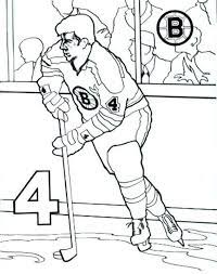 Hockey Player Team Bruins Coloring Pages Sports Coloring Pages Coloring Pages Hockey Goalie