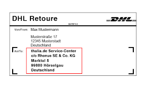 Dhl retourenschein ausdrucken kostenfrei : Retourenservice Thalia Thalia