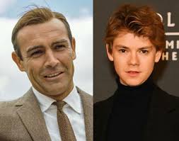 Sean Connery and Thomas Brodie Sangster (UK actor born in 1990). Both age  34 in their respective photographs.