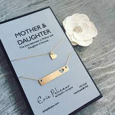 Mother daughter bracelet set mom daughter jewelry 2 bracelets and 2 charms gift. Mother Daughter Bar 14k Fine Gold Necklace Erin Pelicano Jewelry