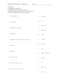 Equivalent expressions practice worksheets this product includes four resources for equivalent expressions. 29 Equivalent Expressions Worksheet 6th Grade Worksheet Project List