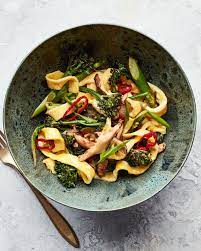 Egg Noodle Broccolini And Mushroom Stir Fry Recipe Recipe Olive Recipes Stir Fry Chili Recipe Turkey