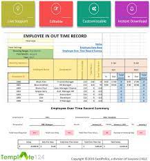 Employee Overtime Template Excel Timesheet Template124