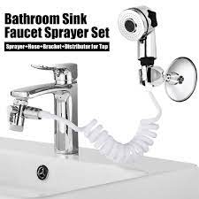 Removing a bathroom sink faucet and replacing it with a new model is a common part of bathroom remodeling at almost any level. Bathroom Sink Faucet Sprayer Faucet Portable Handheld Toilet Bidet Sprayer Set Bathroom Hand Sprayer Shower Head Self Cleaning Kitchen Faucet Accessories Aliexpress