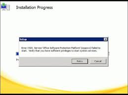 Resolvido Error 1920 Office Software Protection Platform Osppsvc Youtube