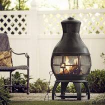 The lokia cast iron chimenea brings ambiance and warmth to any outdoor gathering. Cast Aluminum Chiminea Wayfair