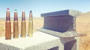 Este fusil es el primer rifle calibre 50 semiautomático con disparo en el hombro. Bala Calibre 50 Vs Via De Tren Riel Youtube