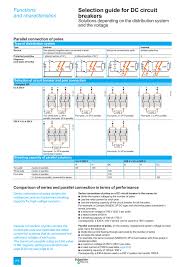 Selection Guide For Dc Circuit Breakers