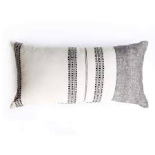 Black And White Lumbar Pillow Cover Organic Cotton Pillow Cover Lumbar Pillow 16 X Etsy Organic Cotton Pillows Organic Pillow Elegant Throw Pillows