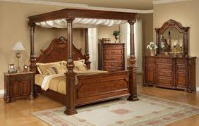 Wooden canopy bed frame queen. Elegant Queen Bedroom Sets For Master Room Wood Canopy Bed Bed Design Wooden Bed Design