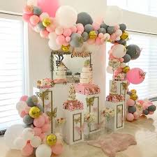 Partywoo Pink Gray White Balloons 70 Pcs 12 Inch Gray Balloons Etsy Birthday Party Decorations Party Decorations Baby Shower Decorations