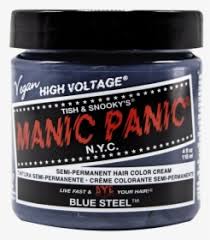 To get this sweet shade, look for manic panic cotton candy pink in the dye aisle. Manic Panic Silver Stiletto On Brown Hair Hd Png Download Transparent Png Image Pngitem