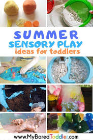 Pompom kitchen box is a classic idea to help kids practice using kitchen tools like spoons, mixers, and gloves, and so on. Summer Sensory Play Ideas For Toddlers My Bored Toddler