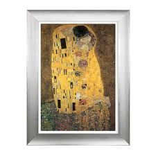 Pokrytą kwiatami łąkę, zakończoną stromą skarpą, reprezentującą ziemię, 3. Gustav Klimt Pocalunek 50 70 Donum Artis