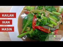 Resepi dan cara masak kailan goreng ikan masin ala thai yang mudah dan senang. Resepi Kailan Ikan Masin
