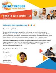 Breakthrough Summer 2022 Newsletter by Germantown Friends School
